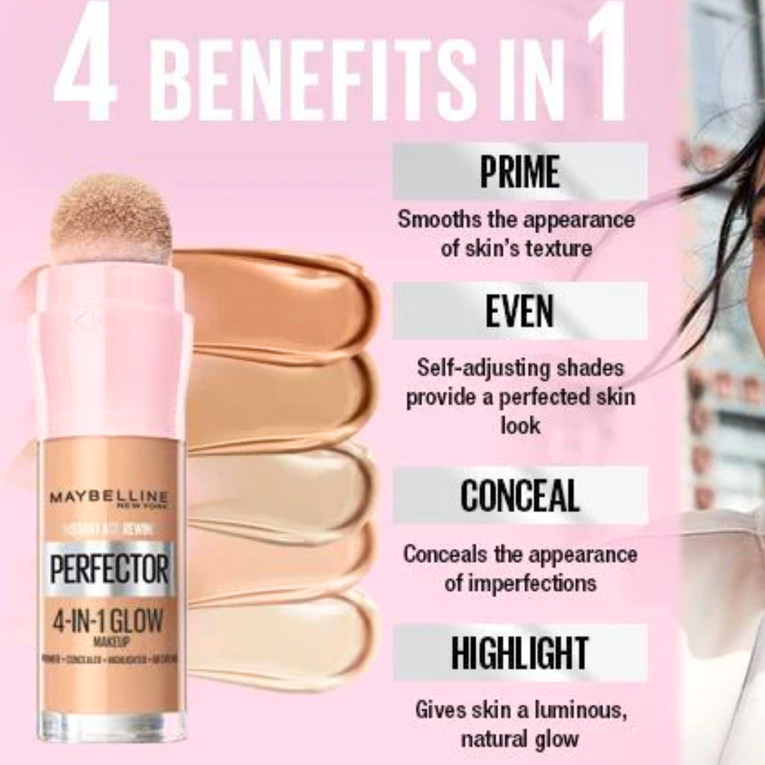 Maybelline Instant Rewind 4-in-1 Glow Perfector (Primer, Concealer, Foundation, Highlighter)