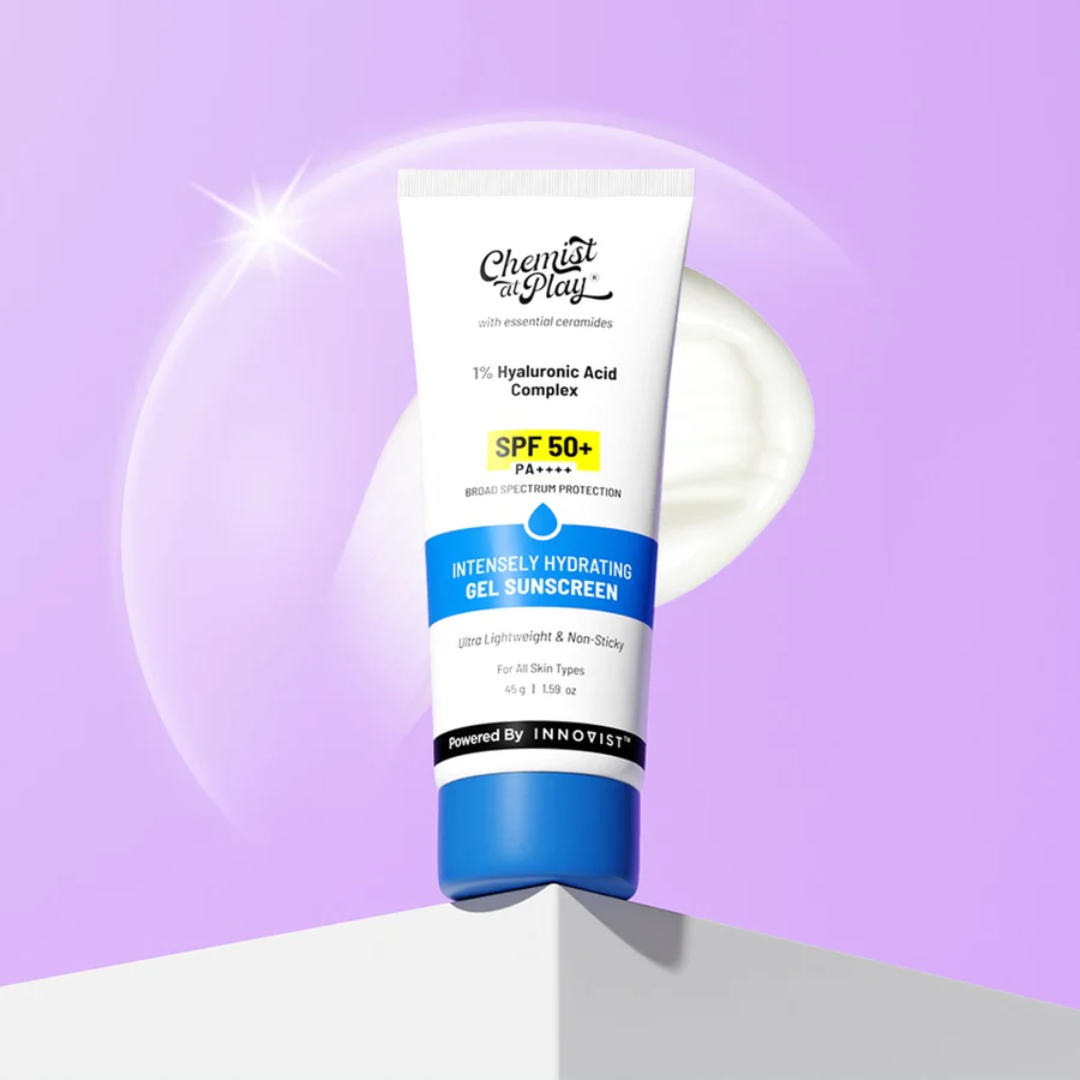 Chemist at Play Intensely Hydrating Gel Sunscreen with 1% Hyaluronic Acid & Ceramides SPF 50+