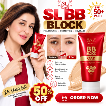 SL Basics 3-in-1 BB Block SPF 50+ – 50% OFF – Tinted Moisturizer & Sunscreen Face Cream