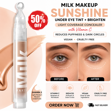 Milk Makeup Sunshine Under Eye Tint + Brighten – Light Coverage Concealer with Vitamin C – Brightens, Reduces Puffiness & Dark Circles – Lightweight, Blendable, Hydrating