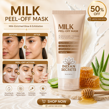 Milk Peel-Off Mask – Milk-Enriched Glow & Exfoliation – Nourishes, Brightens & Exfoliates Dead Skin – Helps Fade Pigmentation & Dark Spots