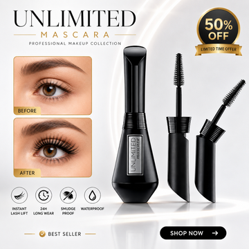 L'Oreal Unlimited Unlimited Mascara – Instant Lash Lift, 24H Long Wear & Waterproof – Smudge Proof, Volume Boost – With Castor Oil, Carnauba Wax, Vitamin E & Panthenol – For Short, Sparse, Straight & Fine Lashes