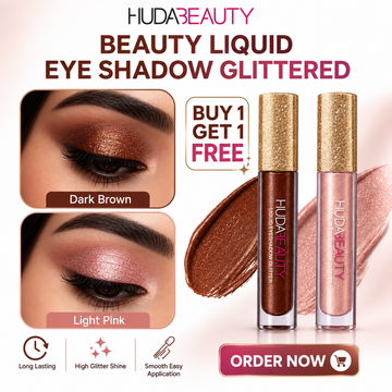 Huda Beauty Liquid Eye Shadow Glitter – Buy 1 Get 1 FREE – High Glitter Shine, Long Lasting & Smooth Easy Application – Waterproof, Smudge-Proof & Crease-Resistant