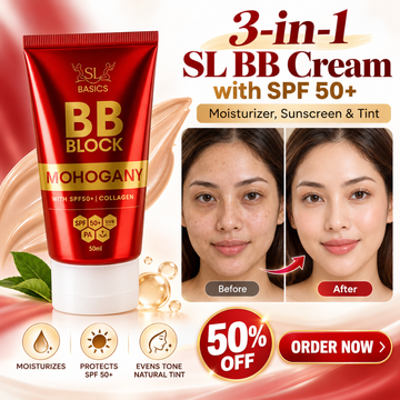 SL Basics 3-in-1 BB Block SPF 50+ – 50% OFF – Tinted Moisturizer & Sunscreen Face Cream